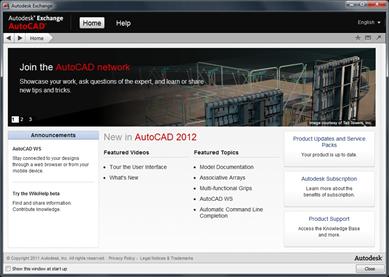 AutoCAD 2012 - Autodesk Exchange