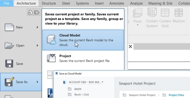 Revit 2020 novosti_Cloud Model